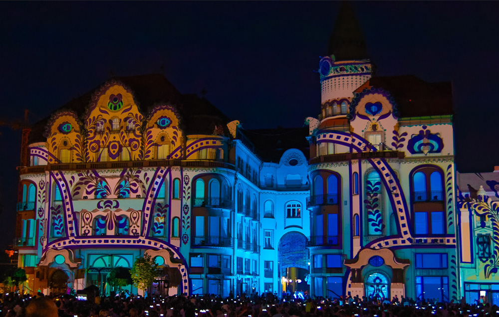 Projection mapping on historic building